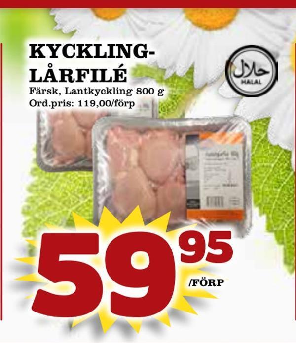 Din Mat Kycklinglårfilé erbjuda