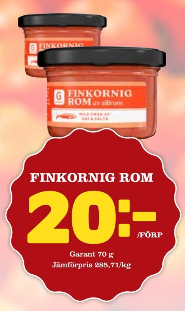 Matdax Finkornig rom erbjuda