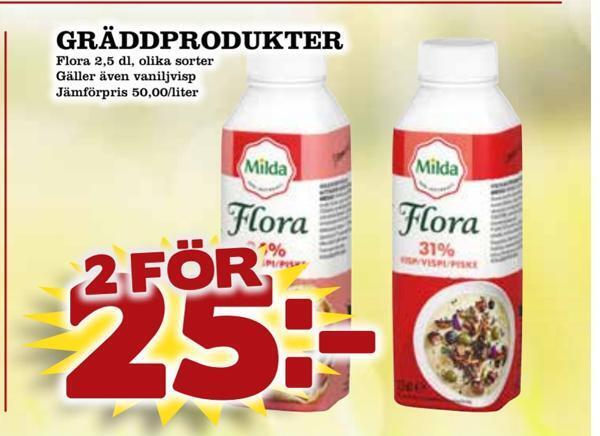 Matdax Gräddprodukter erbjuda