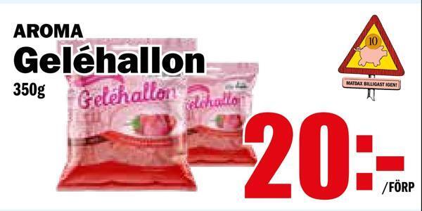 Matdax Geléhallon erbjuda