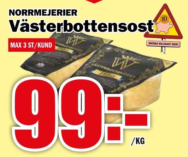Matdax Västerbottensost erbjuda