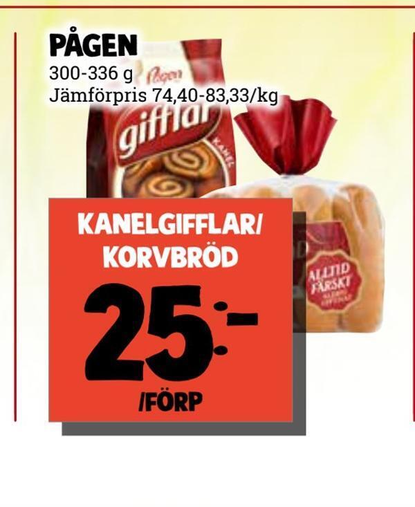 MatArket Kanelgifflar/ korvbröd erbjuda