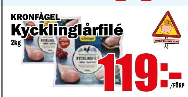 Matdax Kycklinglårfilé erbjuda