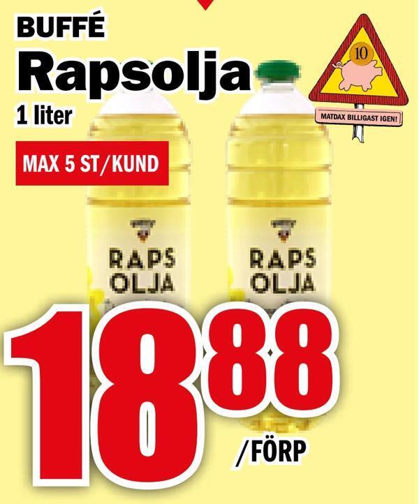 Matdax Rapsolja erbjuda