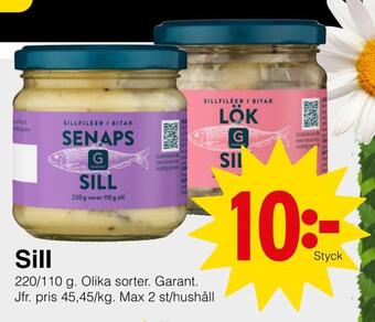 Matöppet Sill erbjuda
