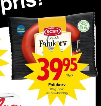 Matöppet Falukorv erbjuda