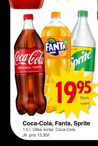 Matöppet Coca-cola, fanta, sprite erbjuda