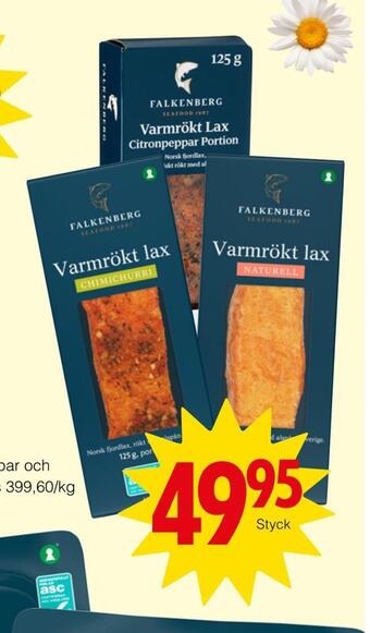Matöppet Varmrökt lax erbjuda
