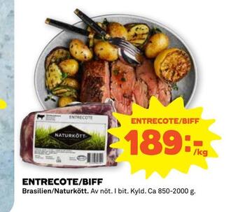 Coop Forum Entrecote/biff erbjuda