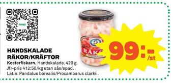 Coop Forum Handskalade räkor/kräftor erbjuda