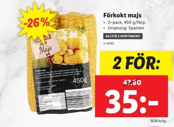 Lidl Förkokt majs erbjuda