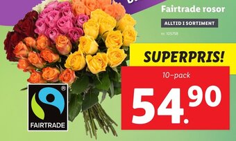Lidl Fairtrade rosor erbjuda