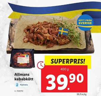 Lidl Allmans kebabkött erbjuda