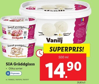 Lidl SIA Gräddglass erbjuda