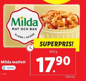 Lidl Milda matfett erbjuda