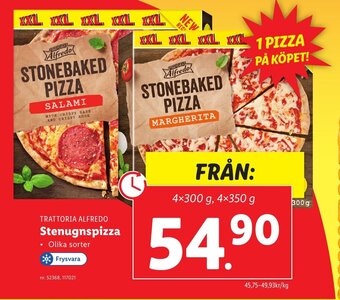Lidl TRATTORIA ALFREDO Stenugnspizza erbjuda