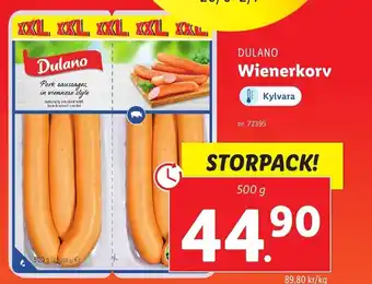 Lidl DULANO Wienerkorv erbjuda