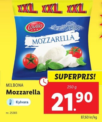 Lidl MILBONA Mozzarella erbjuda