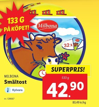 Lidl MILBONA Smältost erbjuda