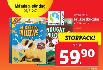 Lidl CROWNFIELD Frukostkuddar erbjuda
