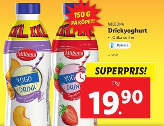 Lidl MILBONA Drickyoghurt erbjuda