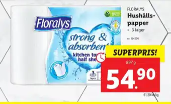 Lidl FLORALYS Hushålls-papper erbjuda