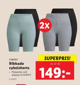 ESMARAⓇ Ribbade cykelshorts