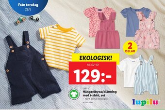 Lidl Hängselbyxa/klänning med t-shirt, set erbjuda