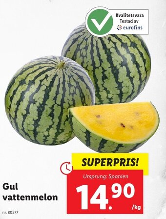 Lidl Gul vattenmelon erbjuda