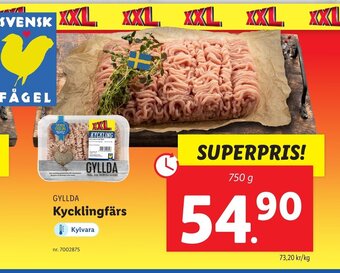 Lidl GYLLDA Kycklingfärs erbjuda