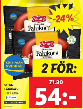 Lidl SCAN Falukorv erbjuda