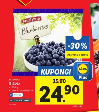 Lidl Freshona Blåbär erbjuda