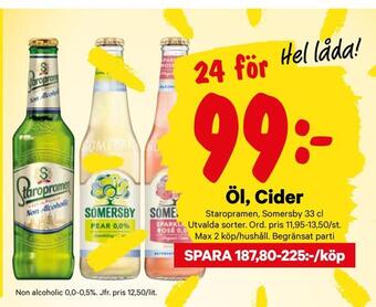 City Gross Öl, cider erbjuda