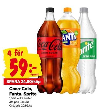 Coca-cola, fanta, sprite