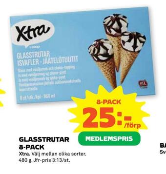 Glasstrutar 8-pack