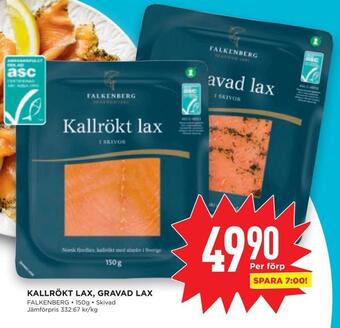 Willys Hemma Kallrökt lax, gravad lax erbjuda