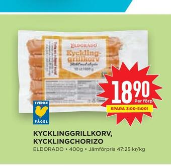 Willys Hemma Kycklinggrillkorv, kycklingchorizo erbjuda