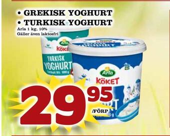 Supergrossen Grekisk yoghurt • turkisk yoghurt erbjuda