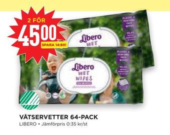 Willys Hemma Våtservetter 64-pack erbjuda