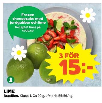 Coop Extra Lime erbjuda