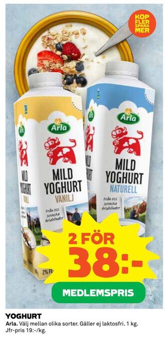Coop Extra Yoghurt erbjuda