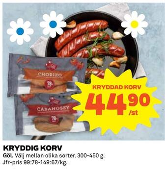 Coop Extra Kryddig korv erbjuda