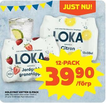 Stora Coop Kolsyrat vatten 12-pack erbjuda