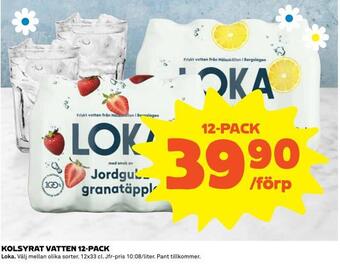 Coop Extra Kolsyrat vatten 12-pack erbjuda