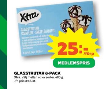 Coop X-tra glasstrutar erbjuda