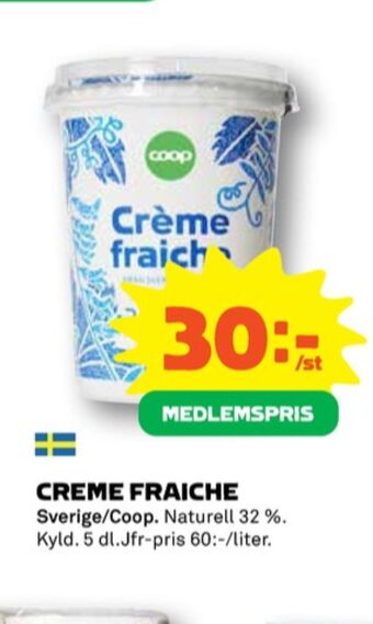 Coop Coop crème fraiche erbjuda