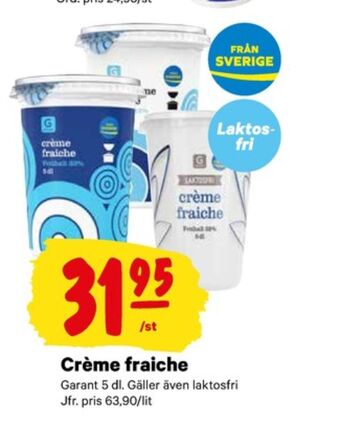 City Gross Garant crème fraiche erbjuda