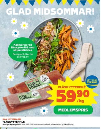Coop Nybergs deli fläskytterfilé erbjuda