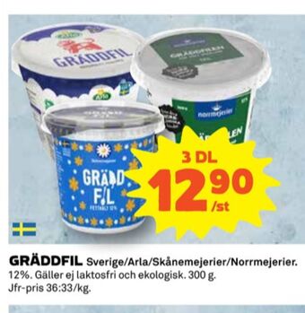 Coop Arla gräddfil erbjuda