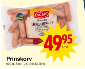 Matöppet Scan prinskorv erbjuda